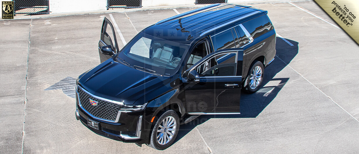 Armored 2023 Cadillac Escalade ESV 4WD Luxury In Stock Now | Alpine Armoring® USA